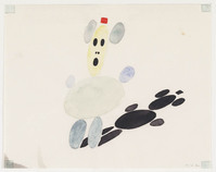 KT 1992 023
<br/>
Wezentje, opgebouwd uit ovalen, met schaduw
<br/>
<em>Völcker, Mathias (1955)</em>